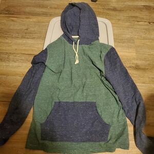 Men's Green And Blue Hoodie